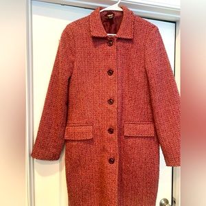 Old Navy sz Large Pea Coat Twill Pink, Burgundy Pink, and a hint of crimson red
